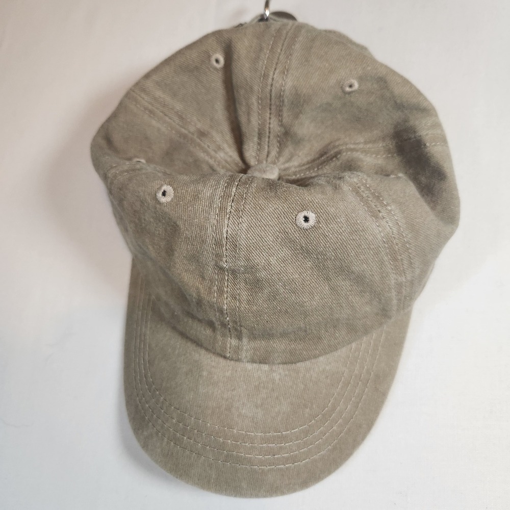 Unbranded Washed Cotton Dad Hat Adjustable Strapback Baseball Cap Olive Green